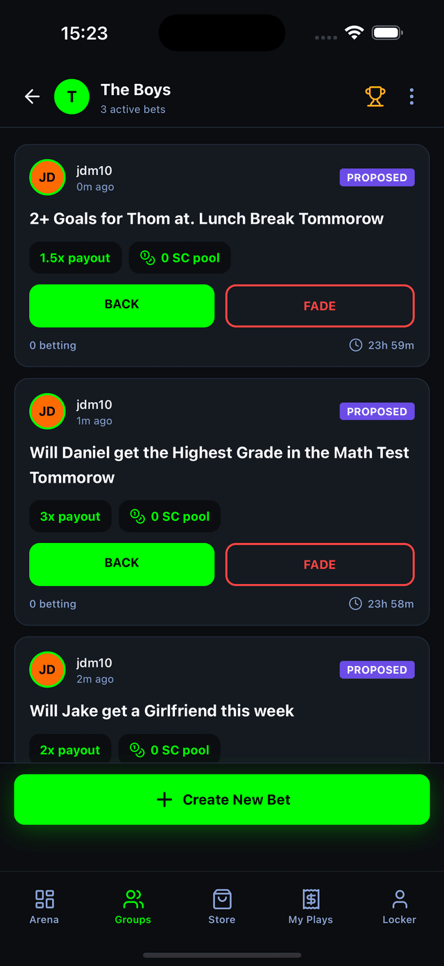Groups — Challenge friends