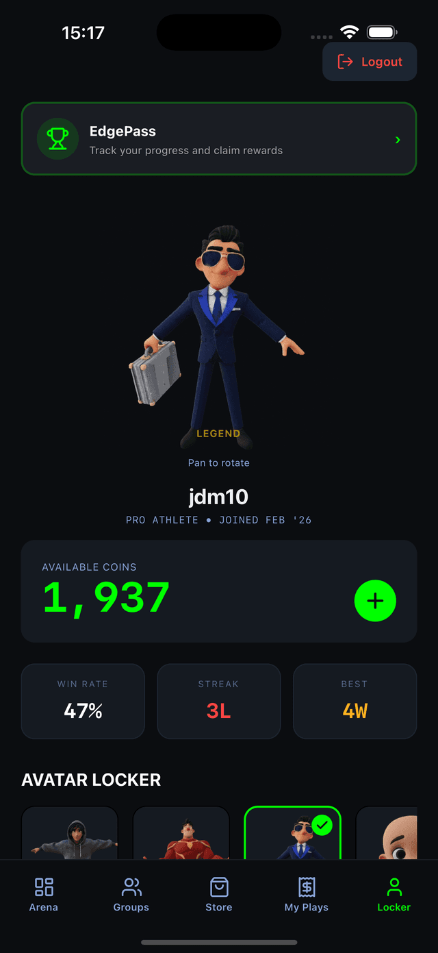 Profile — Track your edge